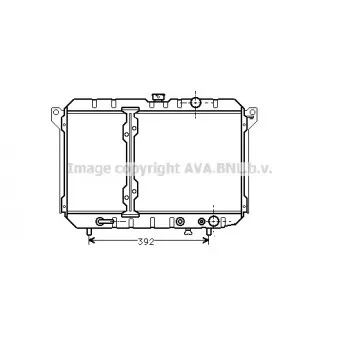 Radiateur, refroidissement du moteur AVA QUALITY COOLING MT2053