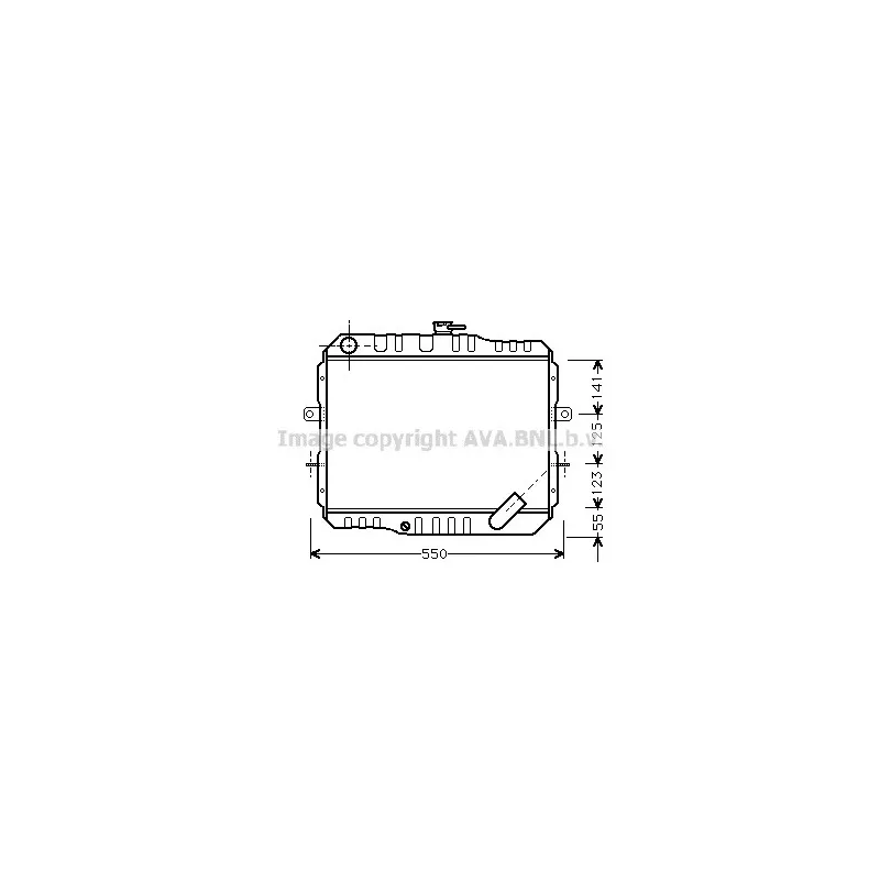 Radiateur, refroidissement du moteur AVA QUALITY COOLING MT2061