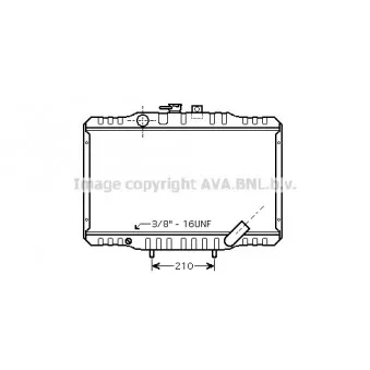 Radiateur, refroidissement du moteur AVA QUALITY COOLING MT2062