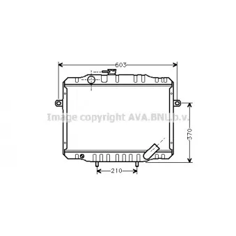 Radiateur, refroidissement du moteur AVA QUALITY COOLING MT2063