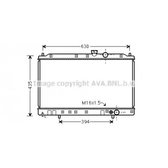 Radiateur, refroidissement du moteur AVA QUALITY COOLING MT2064