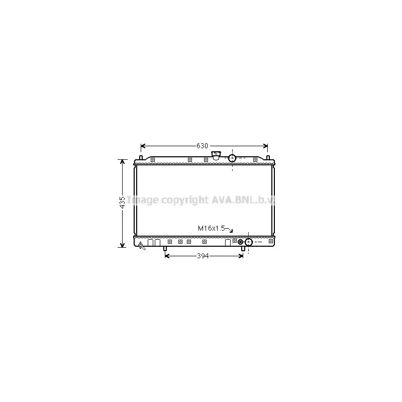 Radiateur, refroidissement du moteur AVA QUALITY COOLING MT2064
