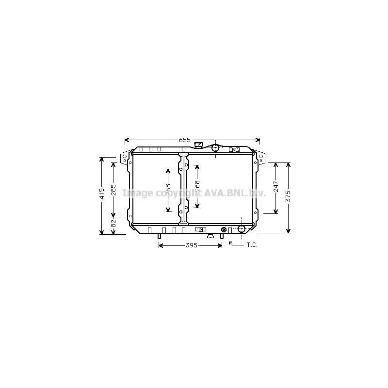 Radiateur, refroidissement du moteur AVA QUALITY COOLING MT2065