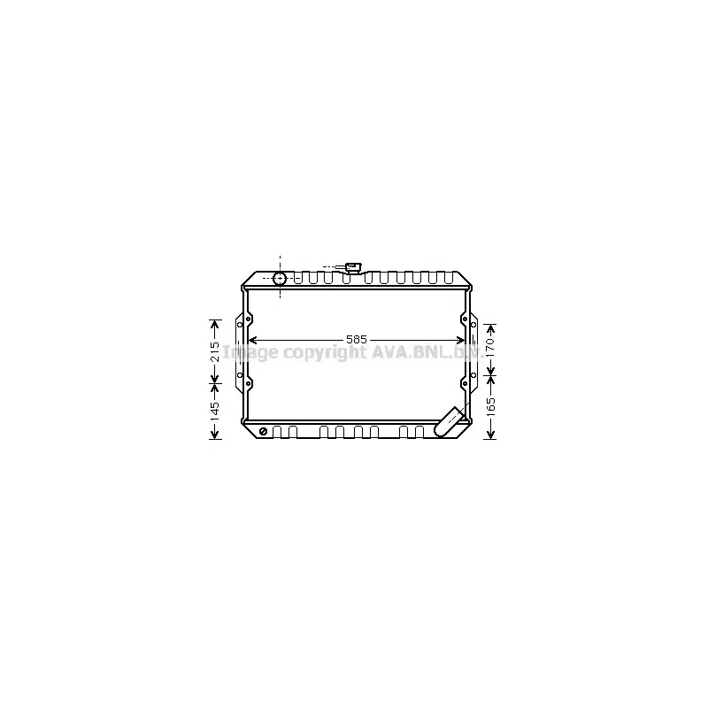 Radiateur, refroidissement du moteur AVA QUALITY COOLING MT2066