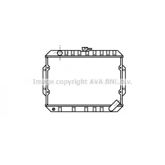 Radiateur, refroidissement du moteur AVA QUALITY COOLING MT2069