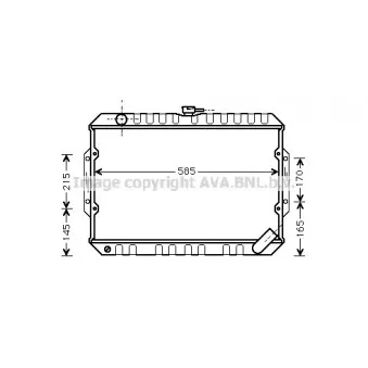 Radiateur, refroidissement du moteur AVA QUALITY COOLING MT2072