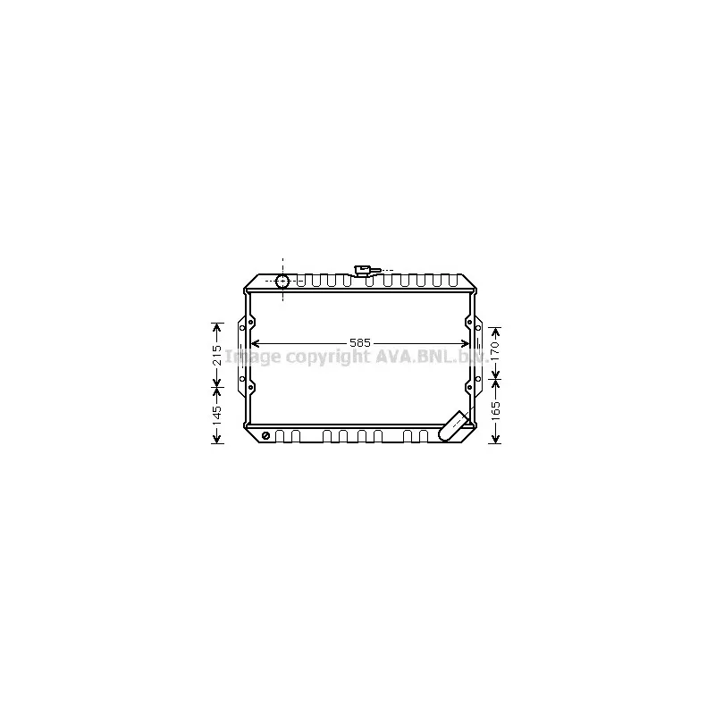 Radiateur, refroidissement du moteur AVA QUALITY COOLING MT2072