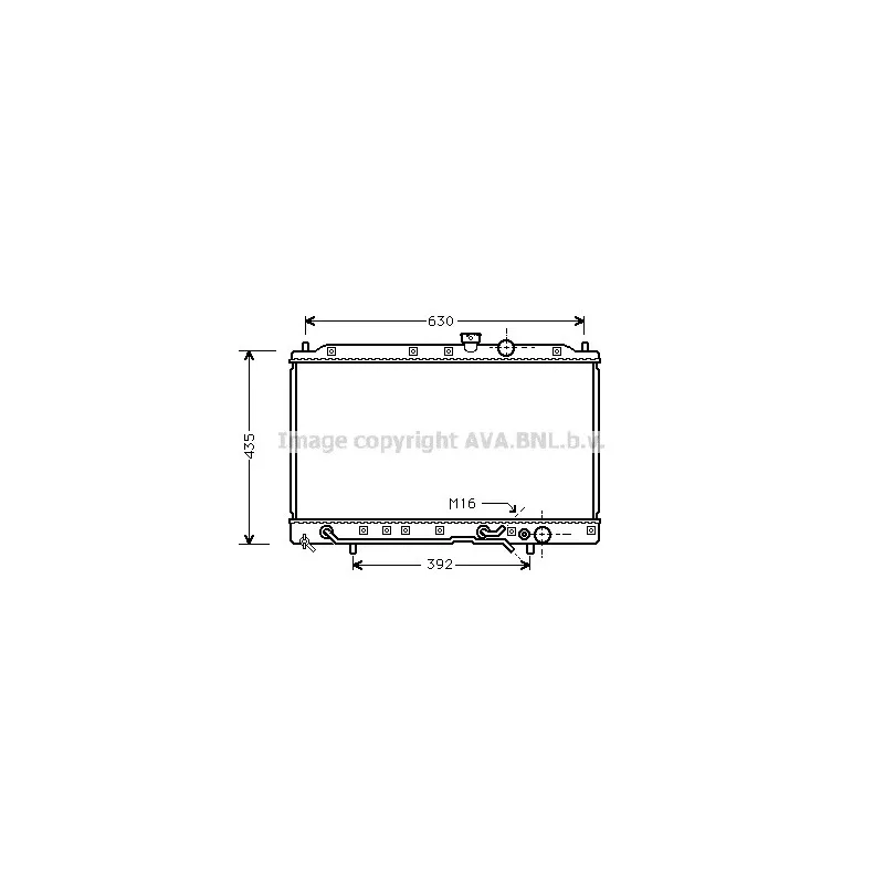 Radiateur, refroidissement du moteur AVA QUALITY COOLING MT2076