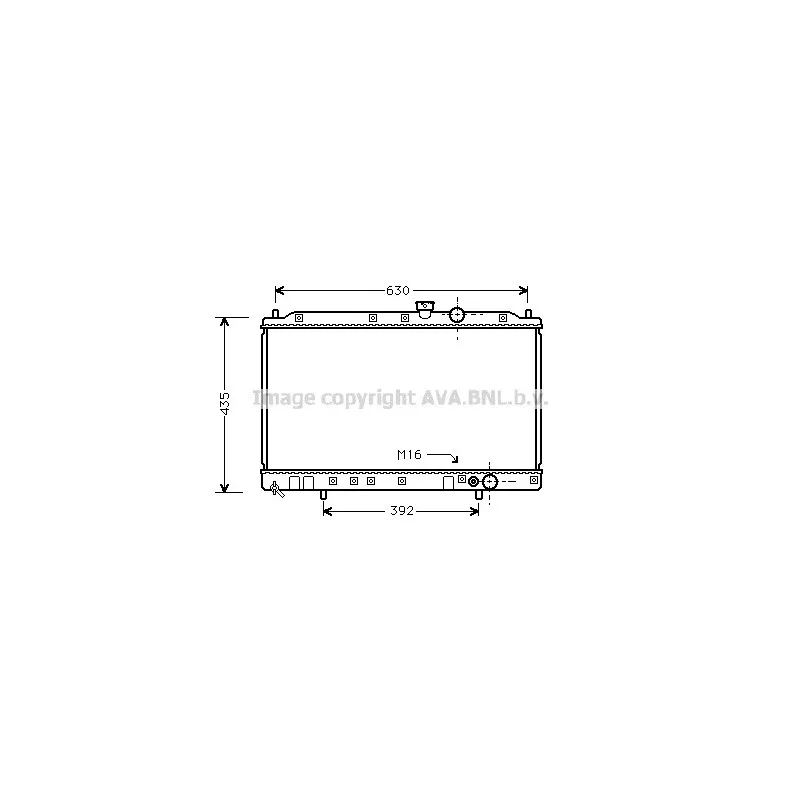 Radiateur, refroidissement du moteur AVA QUALITY COOLING MT2077