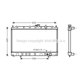 Radiateur, refroidissement du moteur AVA QUALITY COOLING MT2080