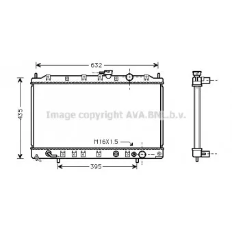 Radiateur, refroidissement du moteur AVA QUALITY COOLING MT2081