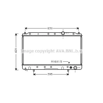Radiateur, refroidissement du moteur AVA QUALITY COOLING MT2082