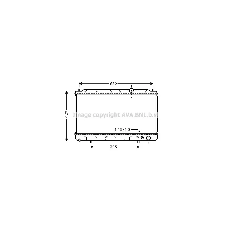 Radiateur, refroidissement du moteur AVA QUALITY COOLING MT2082