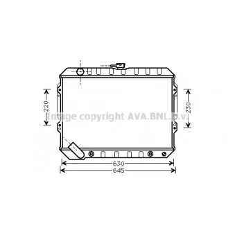 Radiateur, refroidissement du moteur AVA QUALITY COOLING MT2089