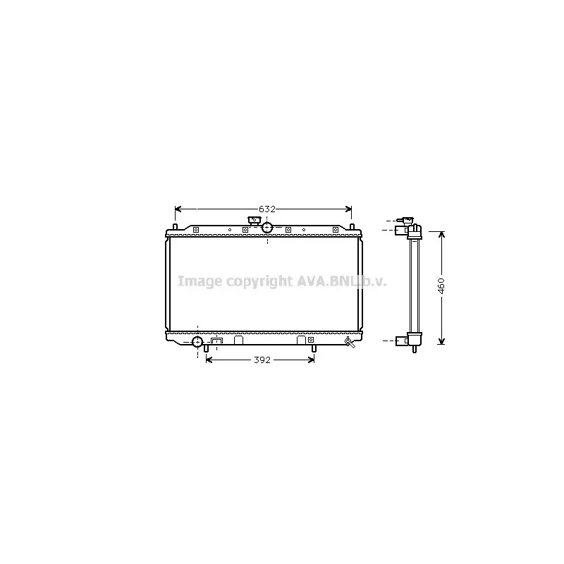 Radiateur, refroidissement du moteur AVA QUALITY COOLING MT2111