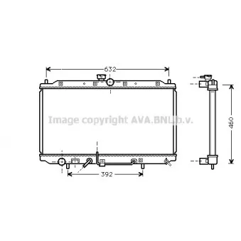 Radiateur, refroidissement du moteur AVA QUALITY COOLING MT2112