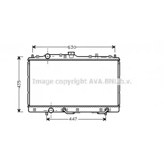Radiateur, refroidissement du moteur AVA QUALITY COOLING MT2114