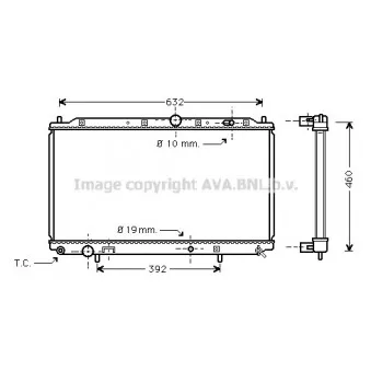 Radiateur, refroidissement du moteur AVA QUALITY COOLING MT2116