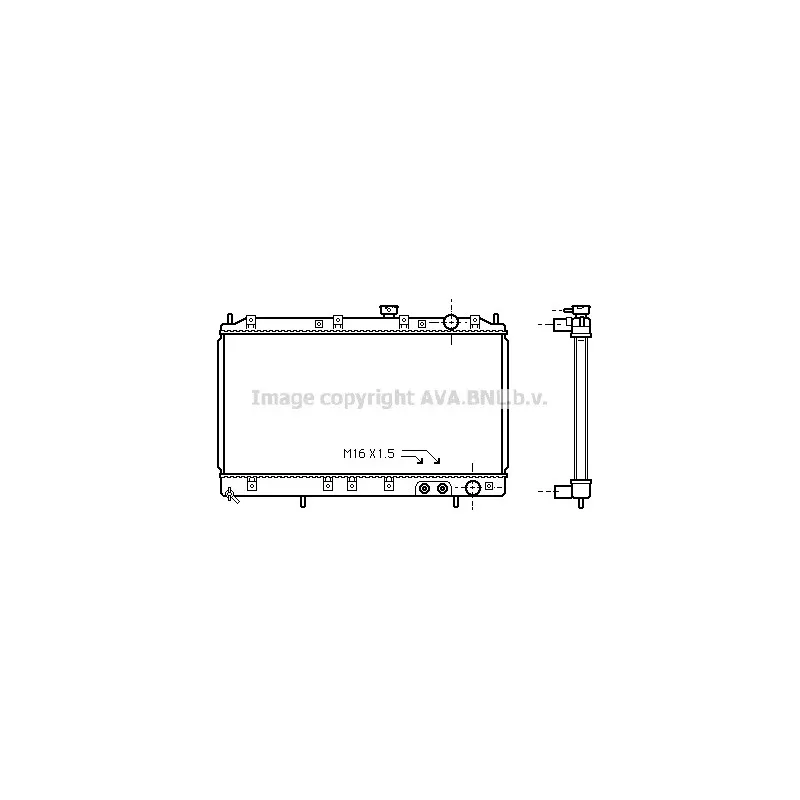 Radiateur, refroidissement du moteur AVA QUALITY COOLING MT2117