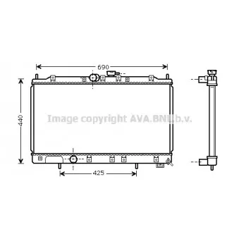 Radiateur, refroidissement du moteur AVA QUALITY COOLING MT2121