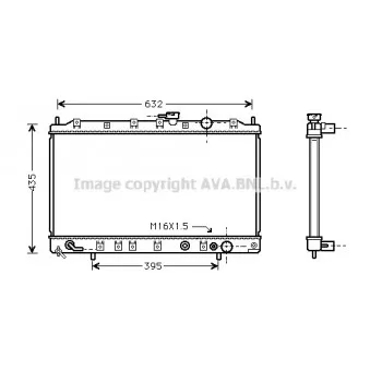 Radiateur, refroidissement du moteur AVA QUALITY COOLING MT2127
