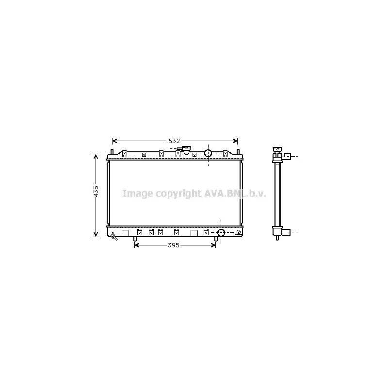 Radiateur, refroidissement du moteur AVA QUALITY COOLING MT2131
