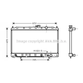 Radiateur, refroidissement du moteur AVA QUALITY COOLING MT2132