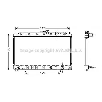 Radiateur, refroidissement du moteur AVA QUALITY COOLING MT2133
