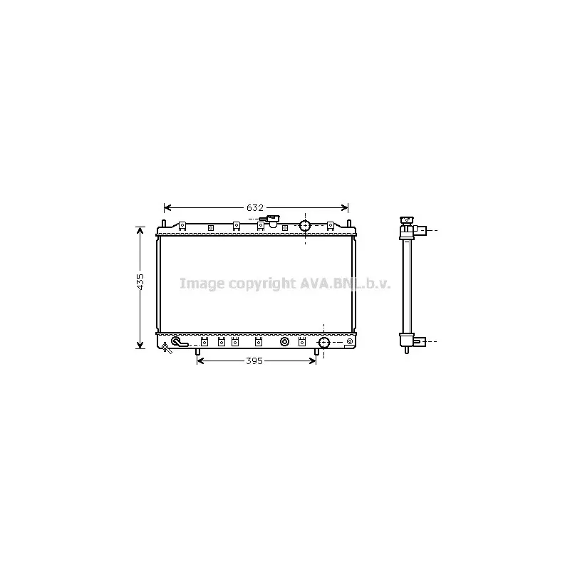 Radiateur, refroidissement du moteur AVA QUALITY COOLING MT2133
