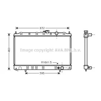 Radiateur, refroidissement du moteur AVA QUALITY COOLING