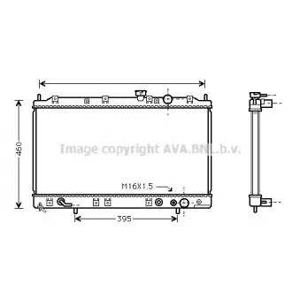 Radiateur, refroidissement du moteur AVA QUALITY COOLING