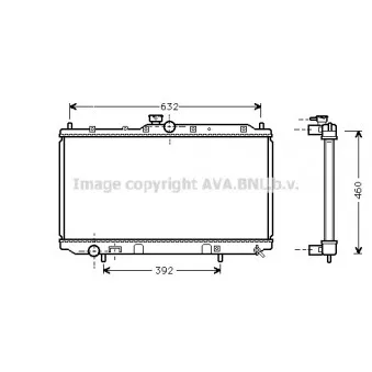 Radiateur, refroidissement du moteur AVA QUALITY COOLING