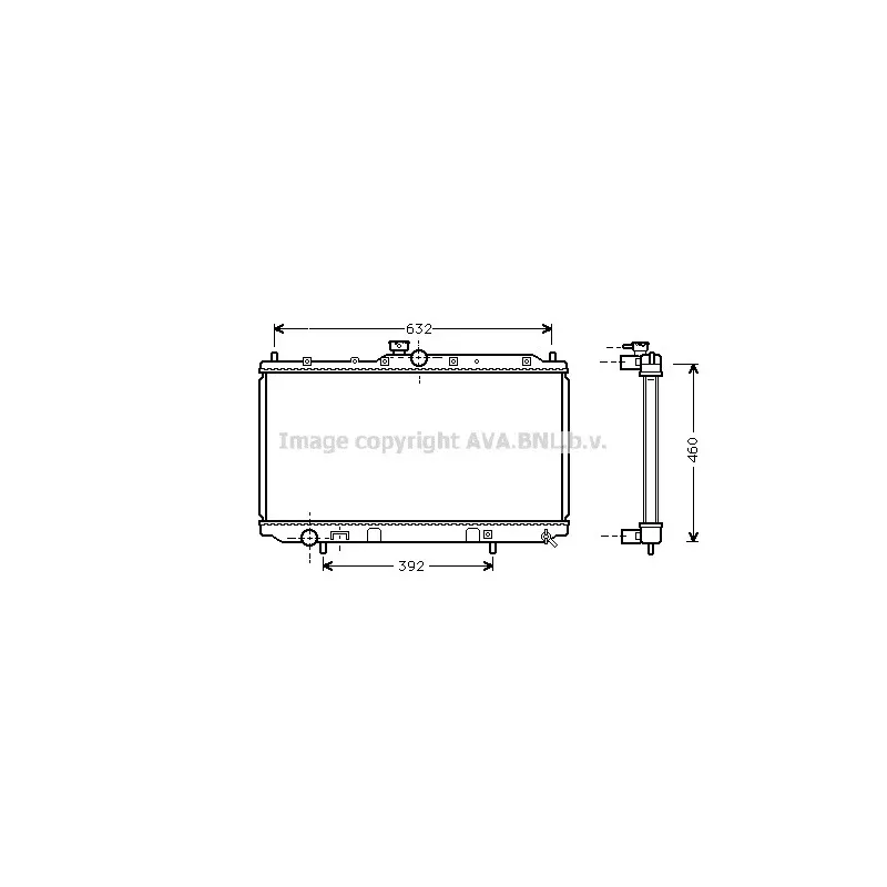 Radiateur, refroidissement du moteur AVA QUALITY COOLING MT2142