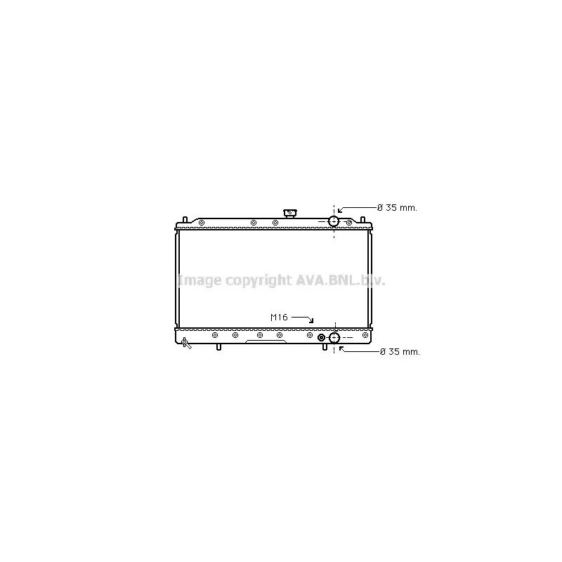 Radiateur, refroidissement du moteur AVA QUALITY COOLING MT2147