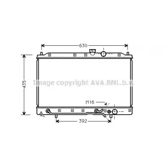 Radiateur, refroidissement du moteur AVA QUALITY COOLING MT2148