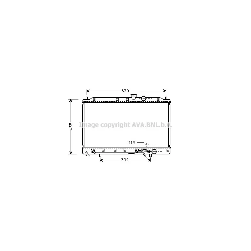 Radiateur, refroidissement du moteur AVA QUALITY COOLING MT2148