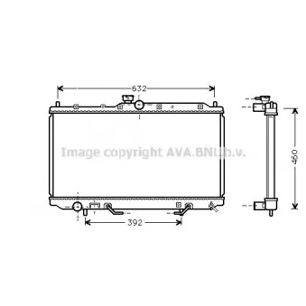 Radiateur, refroidissement du moteur AVA QUALITY COOLING MT2153