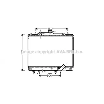 Radiateur, refroidissement du moteur AVA QUALITY COOLING MT2156