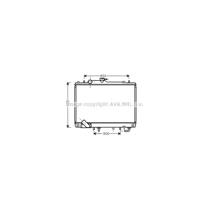 Radiateur, refroidissement du moteur AVA QUALITY COOLING MT2157