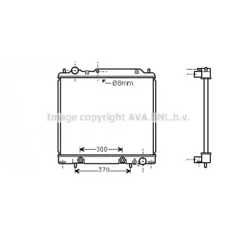 Radiateur, refroidissement du moteur AVA QUALITY COOLING MT2158