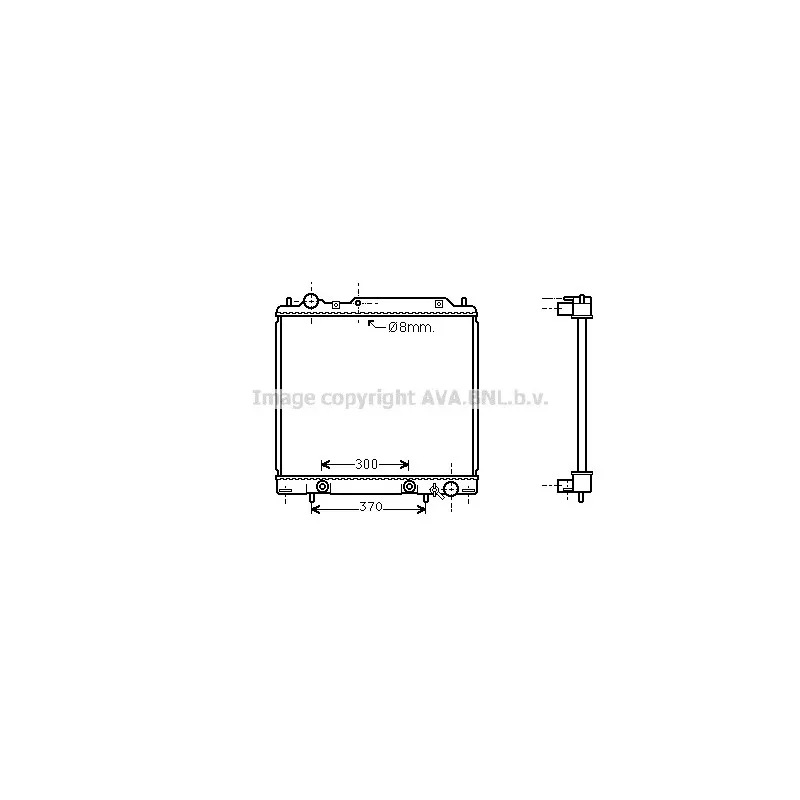 Radiateur, refroidissement du moteur AVA QUALITY COOLING MT2158