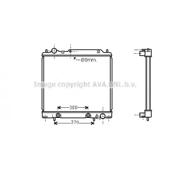Radiateur, refroidissement du moteur AVA QUALITY COOLING