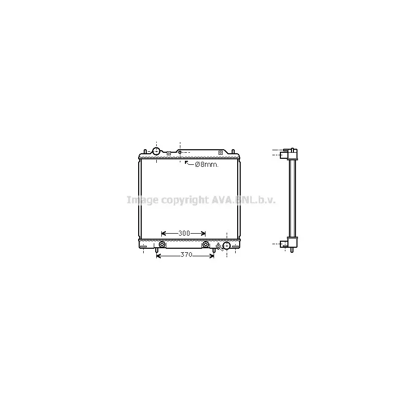 Radiateur, refroidissement du moteur AVA QUALITY COOLING MT2159