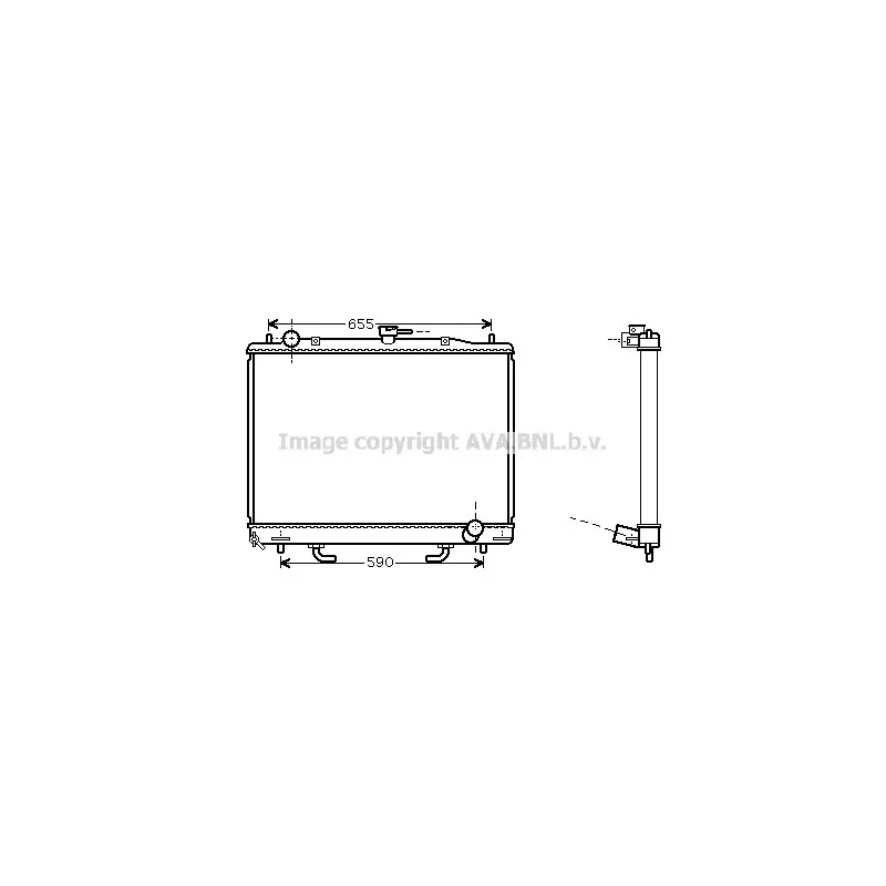 Radiateur, refroidissement du moteur AVA QUALITY COOLING MT2163