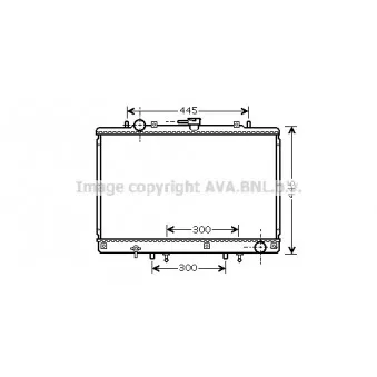 Radiateur, refroidissement du moteur AVA QUALITY COOLING MT2165