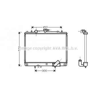 Radiateur, refroidissement du moteur AVA QUALITY COOLING MT2167