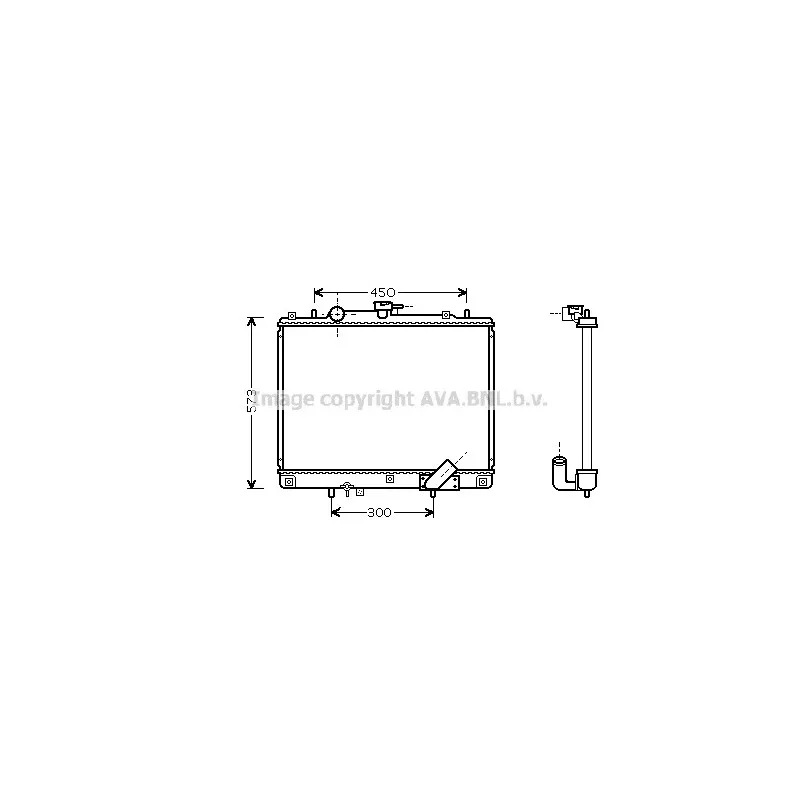 Radiateur, refroidissement du moteur AVA QUALITY COOLING MT2167