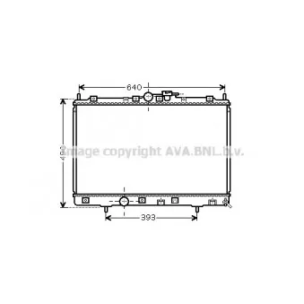 Radiateur, refroidissement du moteur AVA QUALITY COOLING MT2169