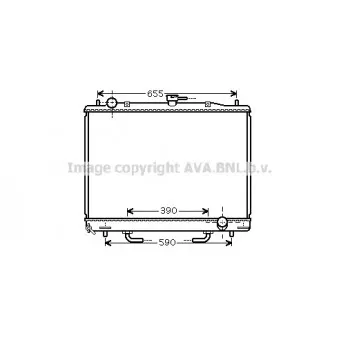 Radiateur, refroidissement du moteur AVA QUALITY COOLING MT2170