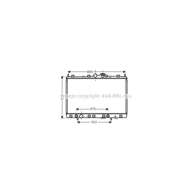Radiateur, refroidissement du moteur AVA QUALITY COOLING MT2171